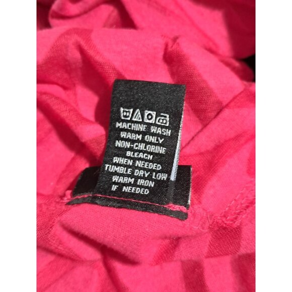 Y2K Rue21 Sheer Red Floral Burnout Womens Top Scoop Neck 3/4 Sleeves XL Cotton/P - Picture 3 of 8